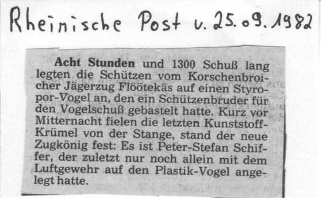Ausschnitt aus der RP v. 25.09.1982